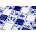 Exquisitely Made Small Chip Size Glazed Ceramic Mosaic Tile Flowers